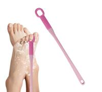 Spazzola per lavare le dita dei piedi, in silicone, spazzola per pedicure che riduce gli odori, spazzola per la cura dei piedi con 360 setole profonde per piedi con manico allungato,