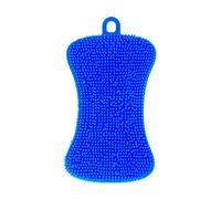 Spazzola per lavastoviglie in silicone, antibatterica in silicone, per uso alimentare, per lavare verdure, frutta e stoviglie, 1 pezzo, 4,21 pollici, blu scuro