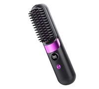 Spazzola Per Lisciare I Capelli, Impostazioni Di Calore Regolabili, 1 Pezzo, Spazzola Per Lisciare Il Riscaldamento Rapido, Pettine Elettrico In Ceramica, Facile Da Trasportare, Per Viaggi Di Fine Set