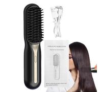 Spazzola per lisciare i capelli | Piastra per capelli ricaricabile | Spazzola per capelli senza fili | Strumento per lisciare i capelli senza fili da donna, piastra per capelli portatile per gli spost