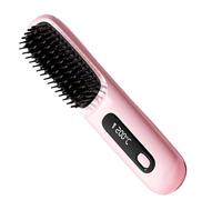 Spazzola per lisciare i capelli - Piastra per pettine riscaldata ricaricabile tramite USB, Spazzola per lisciare i capelli senza fili ricaricabile Elettrica | Display a LED Spazzole liscianti riscalda