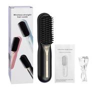 Spazzola Per Lisciare I Capelli Senza Fili | Spazzola Lisciante In Ceramica A Riscaldamento Rapido | 3 Riscaldamento Portatile Brusheo Hair Pro Con Ioni Negativi | Spazzola Lisciante Ricaricabile Da D