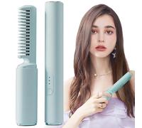 Spazzola per lisciare,Spazzola per capelli calda senza fili, pettine per piastra per capelli ricaricabile - spazzola per capelli portatile regolabile per capelli ricci sottili e morbidi