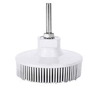 Spazzola per Lucidare Metallo 3 Pollici, Disco in Setole Bianco per Sbavatura e Finitura Fine, Accessorio Abrasivo per Levigatura con Supporto in Gomma Mole