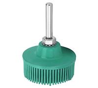 Spazzola per Lucidatura con Setola 2 Pollici Disco in Setola Spazzola Abrasiva in Gomma Smerigliata Mola per Lucidatura per la Rimozione della Ruggine (Verde)