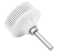 Spazzola per Lucidatura con Setola 2 Pollici Disco in Setola Spazzola Abrasiva in Gomma Smerigliata Mola per Lucidatura per la Rimozione della Ruggine (Bianco)