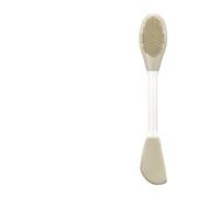 Spazzola per maschera facciale in silicone a doppia faccia, per la pulizia dei pori e lo strumento applicatore per maschera (4 colori: lavanda, verde primaverile, rosa pesca, beige) (verde primavera)