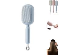 Spazzola per massaggio a cuscino retrattile, spazzola per capelli autopulente, pettine massaggiante antistatico, facile da pulire e usare, delicata stimolazione del cuoio capelluto, adatta per donne e