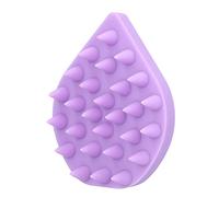 Spazzola per massaggio con shampoo, scrubber per cuoio capelluto con setole morbide in silicone, esfoliante per cuoio capelluto per la rimozione della forfora, massaggiatore per (Púrpura)