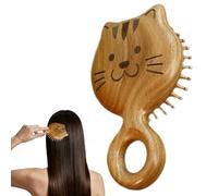 Spazzola per massaggio del cuoio capelluto, cuscino d'aria in legno, dimensioni standard, setole flessibili, pettine per la crescita dei capelli, accessorio quotidiano per casa, ufficio, dormitorio