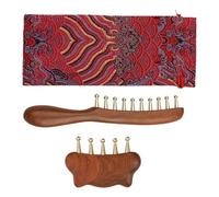 Spazzola per massaggio del cuoio capelluto, design in legno, 2 pezzi, massaggiatore per capelli del cuoio capelluto, pettine rilassante, impugnatura comoda, per donne e uomini, corto, riccio, dritto