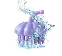 Spazzola per massaggio del cuoio capelluto - Strumento per la cura dei capelli per capelli umidi o secchi, spazzola abrasiva in silicone con setole morbide, costruzione ergonomica, impugnatura facile