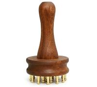 Spazzola per massaggio meridiano, Spazzola per massaggio meridiano, 24 denti in ottone con manico in legno di sandalo, per la cura di sé, scrubber anticellulite per il corpo per migliorare la circola