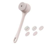 Spazzola per massaggio scrubber per il corpo, spazzola elettrica per il | corpo | Scrubber per con ricarica USB e manico lungo,Scrubber elettrico per la schiena con 5 testine per massaggio d