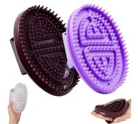 Spazzola per massaggio, spazzola Meridiana per massaggi corpo, spazzole meridiane, spazzole per massaggio completo del corpo, set di pennelli per uso quotidiano a casa e bagno spa (viola + marrone)