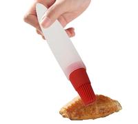 Spazzola per olio in silicone, dispenser per olio d'oliva, con spazzola in silicone, contenitore e contenitore per olio d'oliva, con pennello in silicone per condimenti per insalata, cottura al forno,