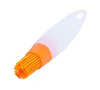 Spazzola per olio in silicone, dispenser portatile per olio in ABS, con spazzola in silicone, contenitore per olio d'oliva e contenitore con pennello in silicone per condimenti per insalata, spazzola