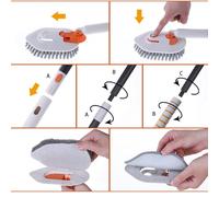 Spazzola per Pavimenti Rotante 180 Gradi con Spugna per Uso Bagno e Cucina