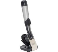 Joseph Joseph SinkTech Spazzola per Piatti con Dispenser Ricaricabile e Supporto in Acciaio Inox, Testina Sostituibile, Setole Resistenti