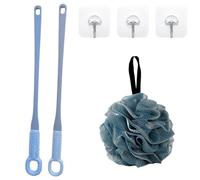 Spazzola per piedi con manico lungo, Spazzola per piedi per doccia - Spazzola per pulizia fessure punta in silicone con manico lungo,Spazzola da bagno ergonomica morbida per la pulizia tra le dita dei