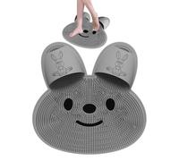 Spazzola per piedi e schiena da doccia - spazzola in silicone doppio lato 45 x 45 x 2,5 cm | setole e antiscivolo per pulire il massaggio delle cellule morte della pelle. Spazzola Piedi Indietro