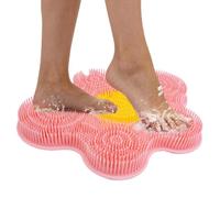 Spazzola per piedi in silicone per doccia Piastra scrub con ventose