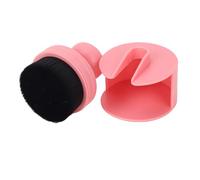 Spazzola per polvere per unghie con copertura, manico rotondo a cespuglio a polvere per la spazzola art per chiodo per la manicure per il trucco (Rosa)