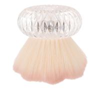 Spazzola per Polvere Unghie con Base Luminosa, Manico Rosa a Fiore | Setole Morbide Sintetiche, Impugnatura Antiscivolo, Pulizia Precisa in Penombra, per Residui Cosmetici e Cuticole