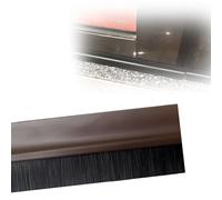 Spazzola per Porte, Kit di guarnizioni per Porte da Garage - Parte Inferiore in PVC da 60 cm con Striscia di setole per la Protezione dai detriti | Ideale per Officina e cancelli girevoli (1