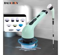 Spazzola per pulizia elettrica senza fili Finestra del bagno Cucina Macchina per la pulizia rotante multifunzionale per uso domestico 200588-white3
