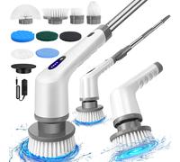 Spazzola per pulizia elettrica senza fili, lavapavimenti elettrico per finestre del bagno 10 in 1, cucina, WC, detergente per la casa automobilistica