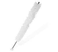 Spazzola per Pulizia Flauto Bianca, Cotone e Nylon, Corpo | Setole Fitte Antigraffio, Coda Tonda Speciale, da Appendere e Riporre, per Clarinetto e Aula Didattica
