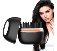 Spazzola per raddrizzatore - Piastra per capelli a riscaldamento rapido, strumento per acconciature, 9 x 9 x 2,5 cm, anti-briciole per donne e ragazze a casa e in viaggio in campeggio
