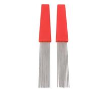 Spazzola per Raschietto Guiro da 2 Pezzi, Design Ergonomico, in Plastica e Acciaio Inossidabile, Spazzola per Raschietto Stile Pettine a Percussione Latina