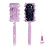 Spazzola per Ricci con Punte per Definire, Pettinare e Modellare Capelli - Riduce Trazione e Separazione per Uomini e Donne (Viola marmo)
