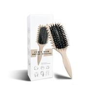 Spazzola per Ricci con Punte per Definire, Pettinare e Modellare Capelli - Riduce Trazione e Separazione per Uomini e Donne (Beige)