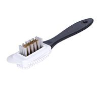 Spazzola per scarpe universale con setole in ottone e nylon - Spazzola multiuso per la pulizia e cura di scarpe in Pelle Scamosciata e Nubuck (Made in Germany)