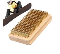 Spazzola per sci, manico in legno da 12 x 7 x 3 cm, setole in crine di