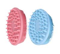 Spazzola per Shampoo in Silicone, 2 Pezzi, per Ragazzo Ragazza | Massaggia Cuoio Capelluto, Pulizia Profonda, Delicata sulla Pelle, Esfoliante, Set per Bagno Infantile
