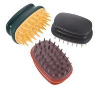 Spazzola per Shampoo in Silicone e Abs, Massaggio Cuoio Capelluto | Design a Doppio Strato, Denti a Grande Distanza, Impugnatura Ergonomica