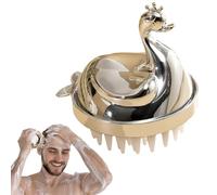 Spazzola per shampoo in silicone - Massaggio per la pulizia del cuoio capelluto, esfoliante con setole morbide, spazzola ergonomica a di cigno con testa rimovibile, pulizia profonda del cuoio