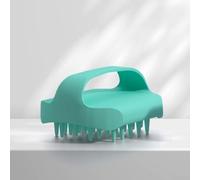 Spazzola per shampoo in silicone per massaggio del cuoio capelluto, pulizia profonda dei capelli, setole delicate impediscono ai capelli di annodare la pulizia profonda delle radici (verde)