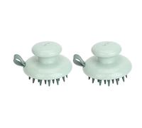 Spazzola per shampoo, massaggiatore per cuoio capelluto in silicone, scrubber per capelli, set 2 pezzi con setole lunghe per pulizia profonda e relax, adatto a tutti i tipi di
