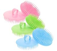 Spazzola per Shampoo Massaggio Cuoio Capelluto 6 Pezzi PP | Uso su Chioma Bagnati o Asciutti, Presa Semplice, Azione Detergente, Set da Sei, per Routine Quotidiana