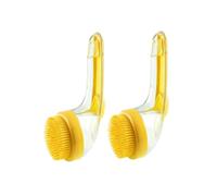 Spazzola per shampoo per animali con dispenser di liquido（yellow） | Design con dispenser a pressione, spazzola massaggiante in morbido silicone, adatta a cani e gatti (confezione da 2)