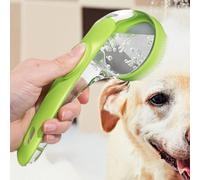 Spazzola per shampoo per animali domestici 2 in 1, spazzola per lavare cani con dispenser di sapone, spazzole per shampoo per toelettatura animali domestici, spazzola per il bagno in silicone per cani