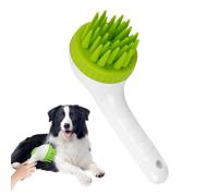 Spazzola per shampoo per animali domestici, massaggiatore morbido per cuoio capelluto, pressa per cani, shampoo e doccia, con manico lungo, per gatti e cani