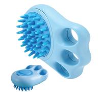 Spazzola per shampoo per gatti, con dispenser di shampoo integrato, setole in silicone delicate, per il lavaggio e la cura del pelo