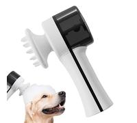 Spazzola per shampoo Silicon Electric Dog + ABS | Pettine massiccio lavabile con dispenser di sapone integrato, ricarica USB - per vasca, doccia, cura, animali domestici