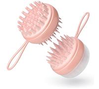 Spazzola per Shampoo, TOUCHBeauty Massaggiatore Cuoio Capelluto Scalp in Silicone a 2 Lati per Pulizia Capelli e Massaggio Testa, 2-in-1 Bagnato e Secco, per Donne, Uomini, Domestici AG-2251P(Rosa)